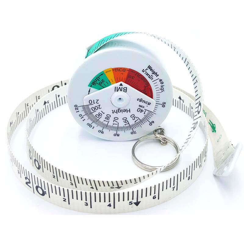 ดัชนีมวลกาย BMI พวงกุญแจตลับสายวัด
