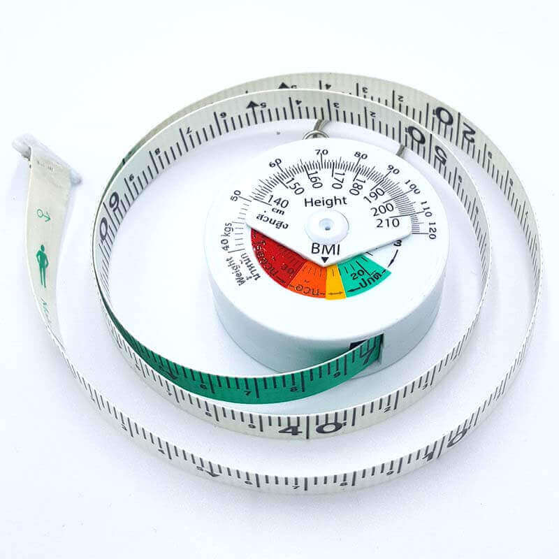 ดัชนีมวลกาย BMI พวงกุญแจตลับสายวัด